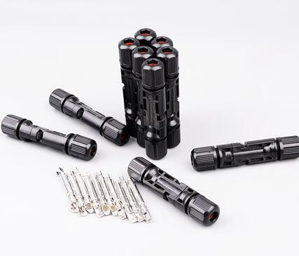 MC4光伏连接器 太阳能光伏组件电池板MC4公母插头电缆防水连接头